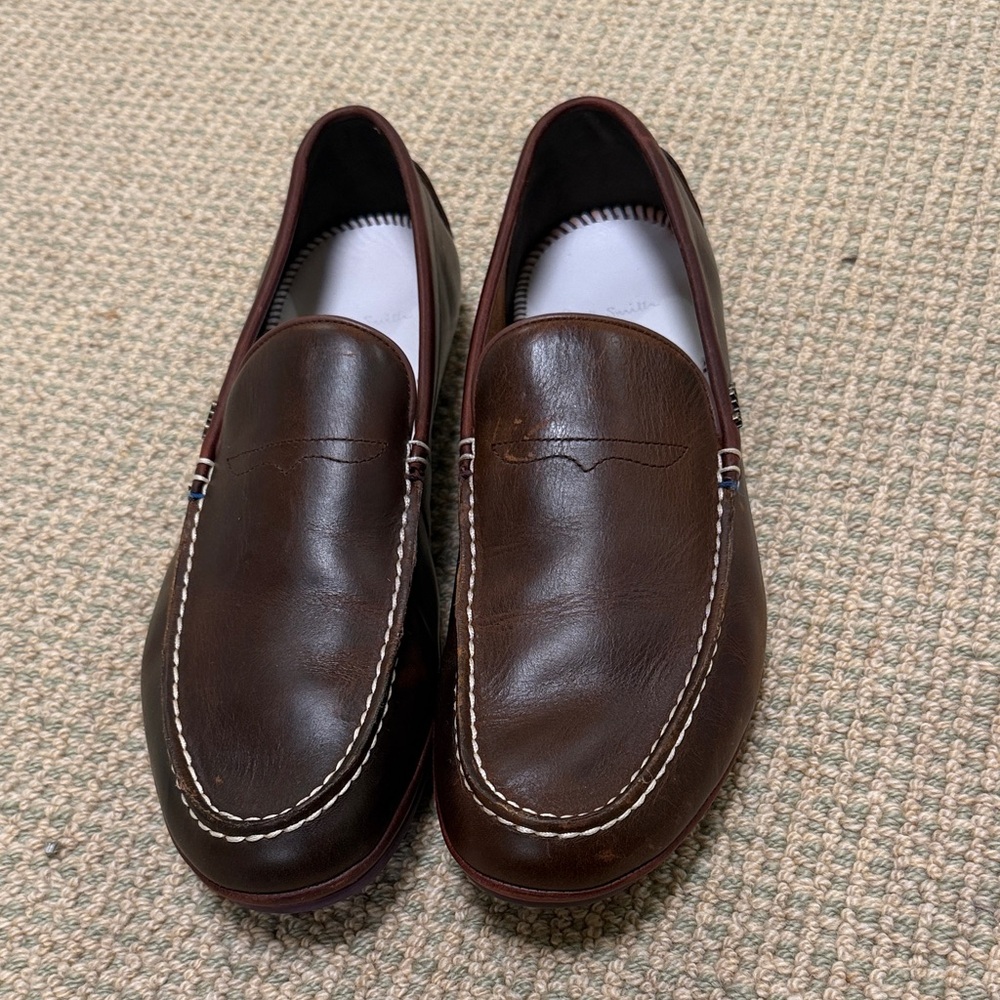 Paul Smith leather loafers/ moccasins  with contrast stitching